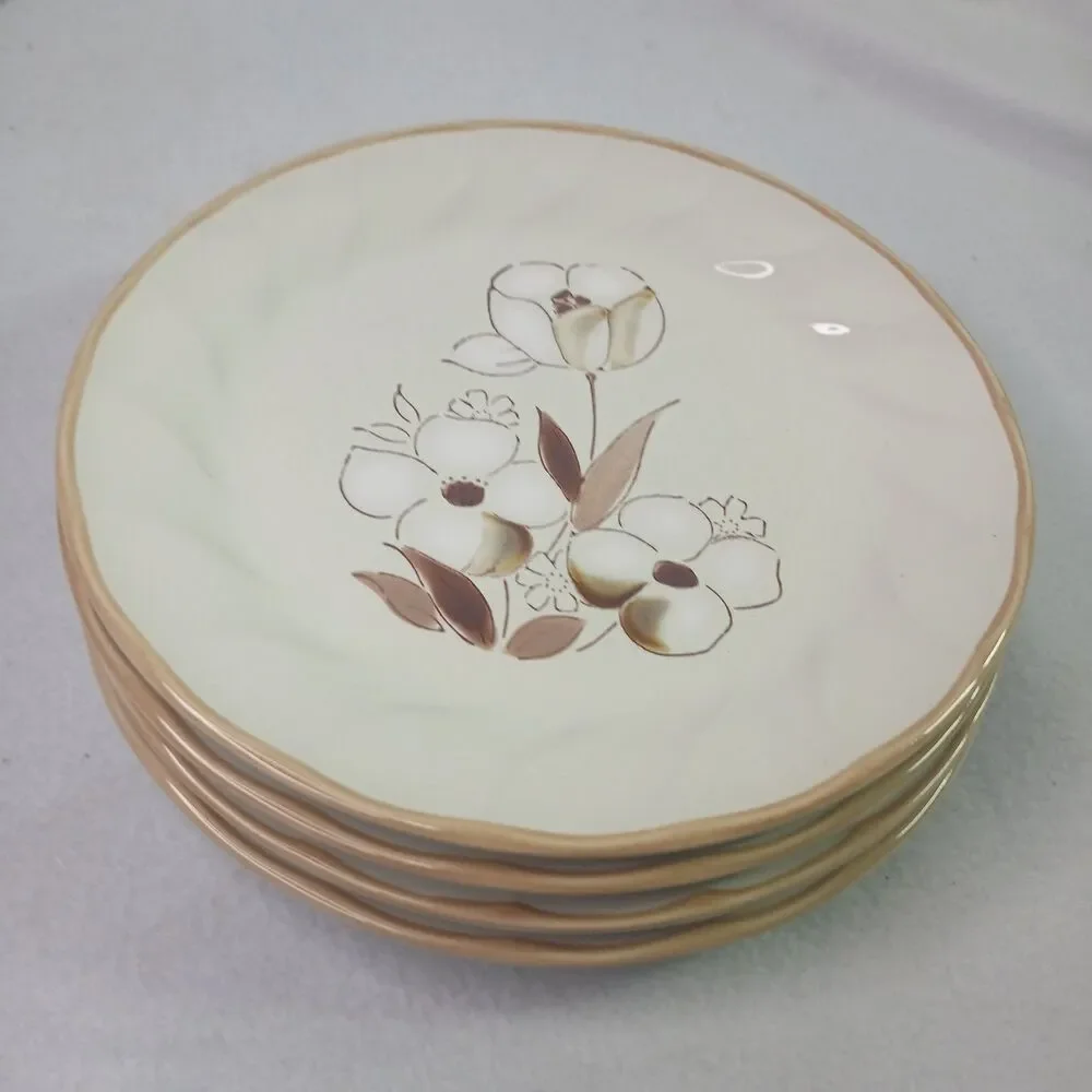 Sculptura Hearthside Stoneware Felicity 4 Salad Luncheon Plates 7.75